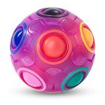 Vdealen Magic Rainbow Puzzle Ball- Fidget Ball Puzzle Game- Brain Teaser Toy for Boys & Girls Age 3 and Up- Birthday Party Christmas Easter Gift Stocking Stuffers Toy for Kids Teens Adults