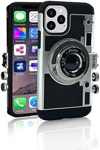 New Emily in Paris Phone Case, Vintage Camera Phone Case for iPhone 13 pro Max,3D Vintage Camera Design Phone case That Looks Like a Camera,with Long Anti-Lost Lanyard (for iPhone 13 pro max)