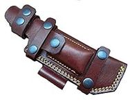 TITANs Premium Cowhide Leather Sheath for Scout Bush craft Camping Hunting Knives 2BR