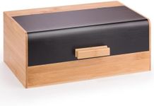 Woodluv Black Bamboo Bread Storage 