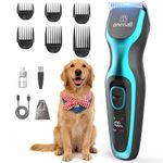 oneisall Dog Clippers Professional for Thick Hair, Heavy-Duty Grooming Kits with Detachable Metal Blade, Low Noise, 210 Min Run Time, Cordless Pet Shaver for Cockapoo Poodles