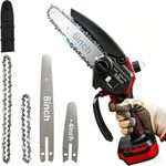 Rueqior Mini Chainsaw Compatible with Milwaukee 18V Battery, Cordless Pruning Chainsaw with Security Lock & Replacement Chain, Battery Powered for Tree Trimming, Wood Cutting, Pruning(NO Battery)