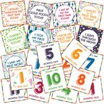 WOBBOX Baby Monthly Record 0-12 Months Growth Milestones Cards - Set of 21 Pieces