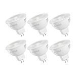 Linkind MR16 LED Bulb Dimmable, GU5.3 Bi-Pin Base 6.5W (70W Equivalent) 3000K Soft White 640lm MR16 Spot Lights, Recessed, Tracking Lights, 12V Low Voltage, 6 Packs