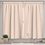 Ambesonne Pink Long Kitchen Curtain