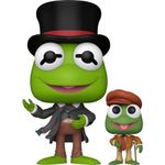 POP Disney Holiday: The Muppet Christmas Carol - Kermit The Frog & Robin as Bob Scratchit with Tiny Tim Funko Vinyl Figure (Bundled with Compatible Box Protector Case) Multicolored 3.75 inches