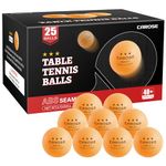 3-Star Ping Pong Balls, 40+ ABS Table Tennis Balls for Beginners and Professinals, Training Pong Balls with Good Spin and Bounce, Ideal for Indoor and Outdoor Games