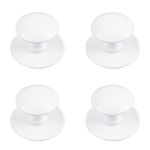 MOROBOR Adhesive Cabinet Knobs, 4 PCS Self-Stick Instant Kitchen Cabinet Knobs Drawer Pulls Stainless Steel Drawer Knobs for Windows, Wardrobes, Cabinets, Drawers (White)