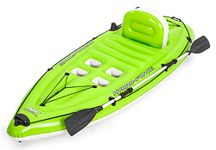 Bestway Bw65097 Inflatable Kayak, Green, Vinyl, 1-Person, 150 kg Capacity