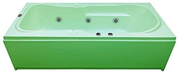 MADONNA Rex Acrylic 5.5 Feet Bath Tub with Whirlpool Massage System - Green