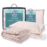 Silentnight Restore Cooling Copper Pillow Pair & Mattress Topper - Temperature Regulating Ideal to Relieve Night Sweats & Hot Flushes - Breathable & Antibacterial Fresh Bed - Super King