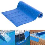 Pool Ladder Mat 9''×36'' Non Slip Protective Swimming Pool Ladder Pad for Above Ground Pool Liner and Stairs (Leaves)