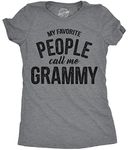 Womens My Favorite People Call Me Grammy T Shirt Funny Grandma Funny Womens T Shirts Mother's Day T Shirt for Women Funny Grandma T Shirt Dark Grey XL