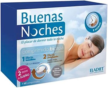 Eladiet Buenas Noches - Complemento Alimenticio con Melatonina, Pasiflora y Valeriana - 60 Comprimidos - Favorece la Conciliación del Sueño y un Descanso de Calidad