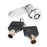 Hicello Cylinder Tubular Cam Lock Ø18mm x 25mm Barrel 90 Degree 2 Keys for Residential Mail Box Lift Cabinet Loft Latch Utilties Infrastructure Tubular Round Key