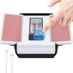 Soopotay Rechargeable Automatic Card Shuffler 2 Deck – Fast, Reduced Jams, Low Noise, Compact & Lightweight, Ideal Uno Card Shuffler for Game Nights, Travel, and Parties
