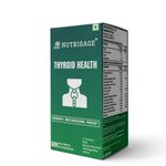 Nutrisage Thyroid Support Supplement - Energy & Focus Support Formula - Vegetarian & Non-GMO - Vitamin B12 Complex, Zinc, Selenium, Ashwagandha, Copper & More 1 Mth Supply (Pack of 1)