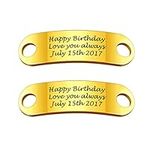 PROSTEEL Lace Charms for Sneakers Gold Plated Shoe Lace Name Plate