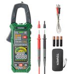 TESMEN TCM-300A Digital Clamp Meter 6000 Counts T-RMS ampmeter Auto-Ranging multimeter Voltmeter with AC Current AC/DC Voltage NCV/Live Wire Inrush Resistance Diode Temperature Continuity – Green