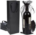 YUBONCE 60Pack Black Wine Gift Bag 