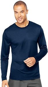 Hanes Adult Cool Dri Long-Sleeve Performance T-Shirt, Nvy, X-Large