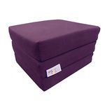 MyLayabout Adult Z Bed Memory Foam Fold out/Chairbed/Mattress | 10 Colour | Single (Purple)