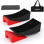 Joric Camper Leveler 2 Packs, RV Leveling Blocks, Up to 35,000 lbs, Including Wheel Chock,RV Leveling Ramp, Rubber Grip Mats and Carry Bag, Level Your Camper Accurately and Quickly