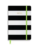 Astrobrights Casebound Journal, Hardcover, Black & White Stripes, 5.5" x 8.25", Bright Colored Pages, 64 Sheets/128 Ruled Pages (92053)
