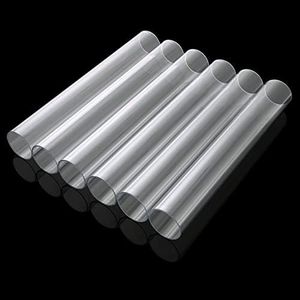 6PCS Clear Polycarbonate Tube, 2" (50mm) Diameter Round DIY Plastic Tubing, 13"(328mm) Length Rigid Storage Tube,5/64" (2mm) Wall