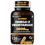Carbamide Forte Veg Omega 3 2000mg | Plant- Based Algae Oil Omega 3 Supplement with 20% DHA | Supports Heart, Brain & Eye Health - 120 Capsules