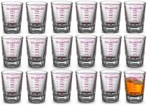 OBTANIM 18 Pack Shot Glasses, 2 oz Shot Glass Measuring Cups Set with Heavy Base Measurement 4 Tbs for Bar Restaurants Home