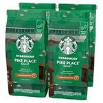 STARBUCKS Pike Place Roast, Medium Roast, Whole Bean Coffee 450g (Pack of 4)