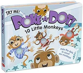 Melissa & Doug Children's Book | Poke-a-Dot: 10 Little Monkeys | Educational Board Book with Buttons to Pop | 3+ | Gift for Girl or Boy
