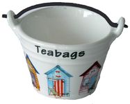 Beach hut Teabag Tidy Bucket Shaped Teabag Tidy (Small)