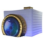 SAYOK Inflatable Photo Booth Enclosure(White, 11.5x9.2x8.2ft) Camera Shaped Inflatable Cube Tent with Blower, Photo Booth Backdrop for Wedding, Event, Show, Exhibition