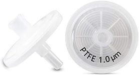 PTFE Syringe Filters [Wettability: Hydrophobic] 25mm Diameter 1.0 μm Pore Size Laboratory Filtration by Allpure Biotechnology (Pack of 100) (Hydrophobic PTFE, 1.0 μm)