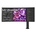 LG UltraWide 38WQ88C-W 38 Inch Monitor with 21:9 QHD Resolution IPS Curved Display 5ms 60Hz, AMD FreeSync, Ergonimc Monitor Stand, White