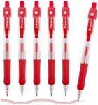 Drenubal 6 Pack Red Gel Pens, Retra