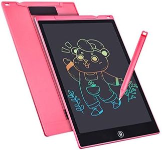 Tablette D'écriture LCD Tablette de Dessin Colorée de 12 Pouces pour Enfants, 4~12 Jouets pour Filles Garçons, Cadeaux Effaçables Et réutilisables, Jouet d'anniversaire de Noël pour Enfants (Rose)