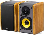 Edifier R1010BT 2.0 Bluetooth Bookshelf Speaker, Studio Sound Quality, Pairs 2 Devices Simultaneously, MDF Wooden. Ideal for Home Office, Living Room, iOS, Android, MacOS or Windows Device (Brown)