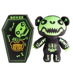 Deddy Bears - Bones Soft Toy 15cm with Coffin Plush - Halloween - Indoor Decorations, Props, Spooky Cuddlies Gifts, Creepy Childrens and Adults Collectables Bones