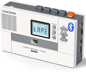 Gracioso Bluetooth Cassette Player,2000mAh Cassette to MP3 Converter