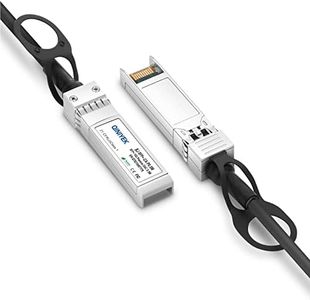 QINIYEK 10G SFP+ DAC Twinax Cable, cable pasivo de cobre (DAC) de conexión directa, compatible con Cisco SFP-H10GB-CU0.5M, Ubiquiti UniFi, Supermicro, Netgear, Mikrotik, 0,5 metros (1,6 pies)