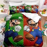 Gvaolleip Marios Game Super Star Bedding Sets Quilt Duvet Cover Bed Set Collection with 1 Pillow