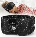 Musicozy Sleep Mask Headphones,Soft Silk Eye Mask with Headphones for Men Women,100% Blockout Sleep Headphone Bluetooth Eye Mask for Sleeping,Travel,Relax,Yoga,Meditation