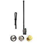 Superbat Foldable Antenna Kit Dual Band 136-520MHz CS Tactical SMA/BNC Connector Ham Radio Antenna for Yaesu Wouxun TYT Two Way Radio Kenwood Baofeng Handheld CB Radio etc.