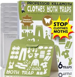 Clothes Moth Traps 6 Pack | Child and Pet Safe | No insecticides | Premium Attractant | Protect Clothes, Sweaters, Wool, Carpet | Safe Moth Killer