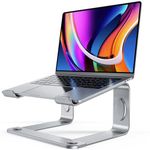 LORYERGO Laptop Stand, Ergonomic Laptop Riser Laptop Mount for Desk, Notebook Stand Compatible with All 10-15.6” Laptops,Silver