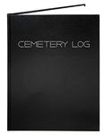 BookFactory Cemetery Log Book/Cemetery Records Management Register/Notebook - Hardbound, Black, 100 Pages, 8.5" x 11" (REG-100-7CS-LKT-(Cemetery))