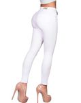 Butt Lifting Jeans Stretch Colombian Pantalones Colombianos Levanta Cola Push up Blanco - White - 18 COL 13/14 USA